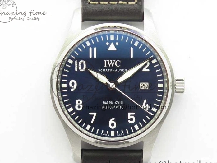 MIROTIME 0406 MARK XVIII Le Petit Prince IW327004 SS FKF 1:1 Best Edition Blue Dial On Brown Leather Strap Trendsetting 7117